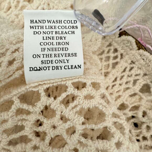 Spiaggia Dolce Open Crochet Tunic Top Women’s L Casual Coastal Beach Boho - Picture 6 of 6